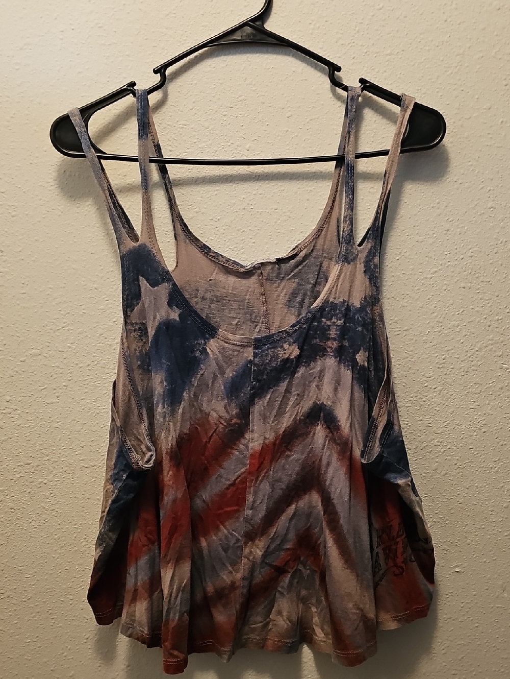 Harley-Davidson Blue White Red Tie-Dye Tank Top